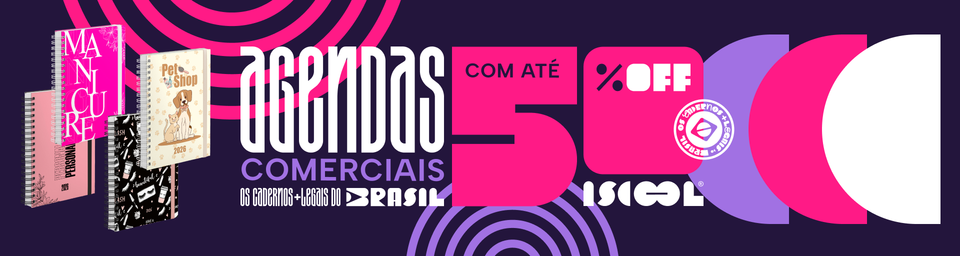Agendas Comerciais 2026 50% Off