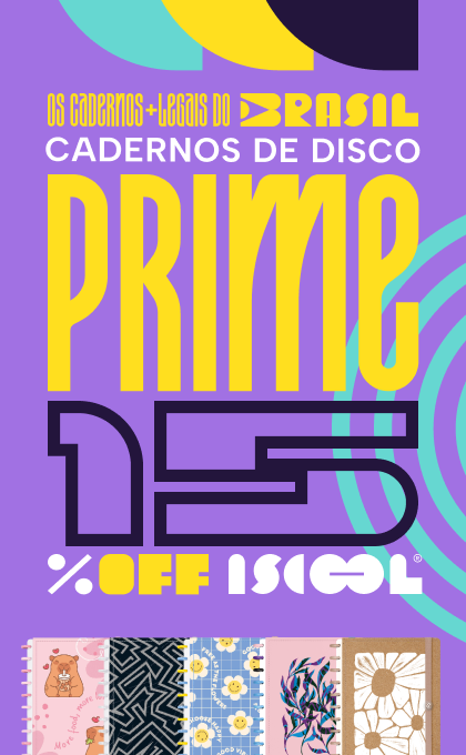 Caderno de Disco Prime 15% off